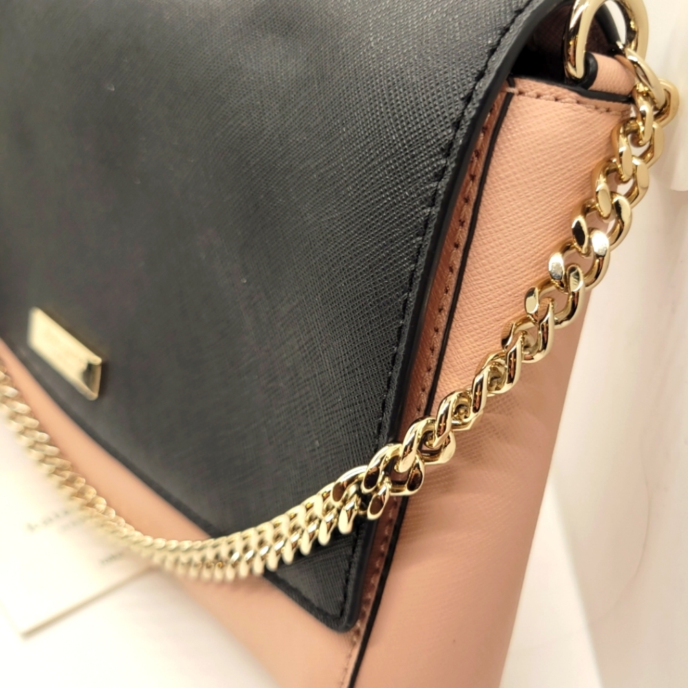 Kate Spade Chain/Straps crossbody bag color block pink/black